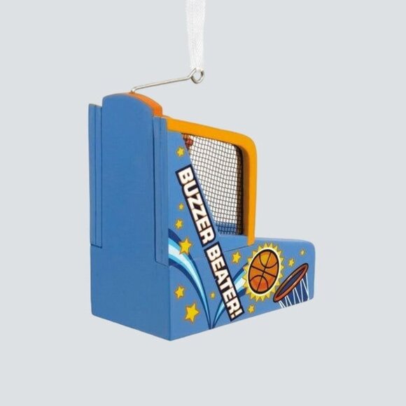 Hallmark Christmas Tree Ornament Basketball Shooting Game Hoop Arcade Buzzer - Picture 2 of 2